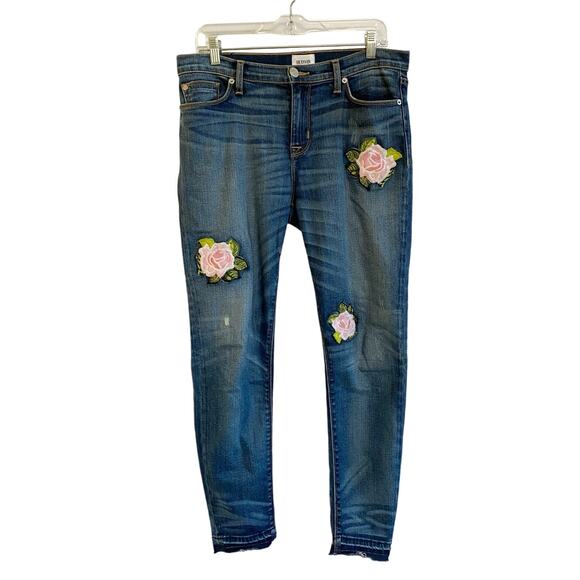 Hudson Nico Midrise Super Skinny Ankle Jeans Rose 29 X 28 - Picture 5 of 14